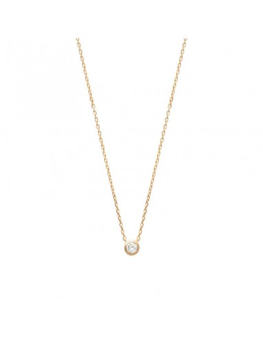 Solitaire - Collier - Plaqué Or outlet