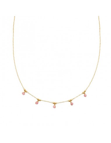 Tourmaline Rose - Collier - Plaqué Or le des métaux précieux