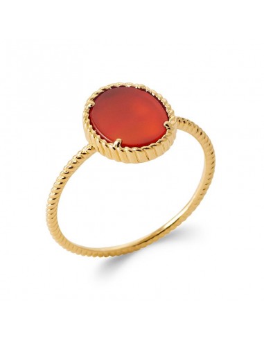 Agate Rouge - Bague en Plaqué Or - Azuline Par le système avancé 