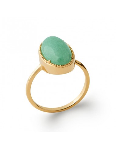 Aventurine - Bague en Plaqué Or - Azuline pas cheres