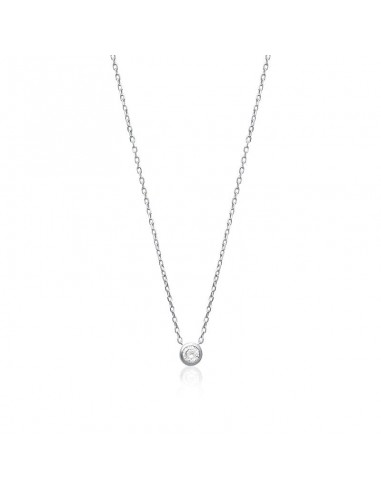 Solitaire - Collier - Argent pas cheres