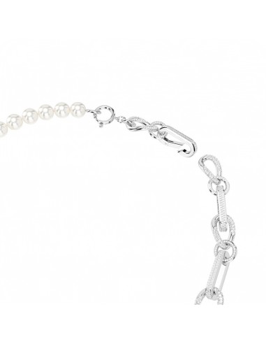 Dextera - Perle - Blanc Argenté - Collier - Swarovski solde