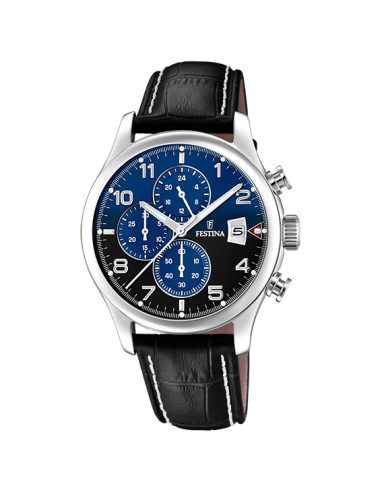 Timeless Chronograph - Modèle F20375/7 - Noir & Bleu - Montre Festina chez Cornerstreet bien 