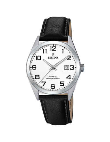 Classics - Modèle F20446/1 - Cuir Noir & Blanc - Montre Festina de l' environnement