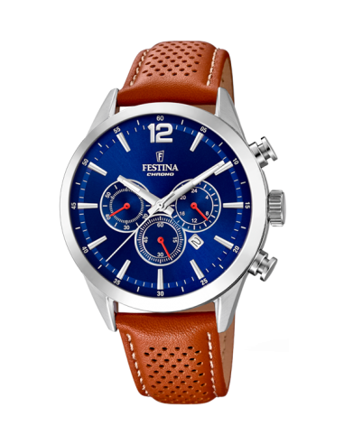 Timeless Chronograph - Modèle F20542/3 - Marron & Bleu - Montre Festina Comparez et commandez 