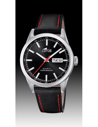 Classic - Modèle 18671/4 - Noir & Rouge - Montre Lotus Livraison rapide