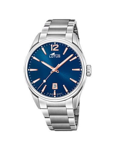 Minimalist - Modèle 18692/2 - Argenté & Bleu - Montre Lotus commande en ligne