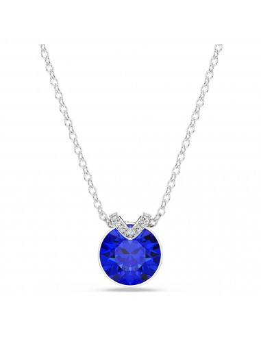 Bella V - Bleu Argenté - Pendentif - Swarovski livraison gratuite