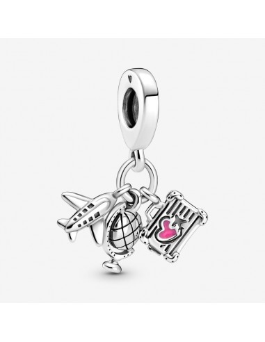 Voyage - Avion & Globe & Valise - Argent - Charms - Pandora prix