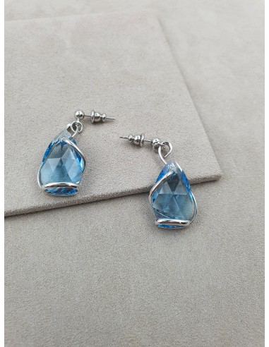 Mini Drop - Aquamarine - Argenté - Boucles d'oreilles - Andrea Marazzini Economisez 