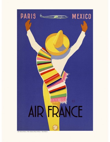 Affiche Paris Mexico - Air France livraison gratuite