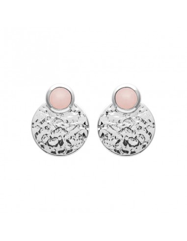 Quartz Rose - Argent - Boucles d'oreilles l'achat 