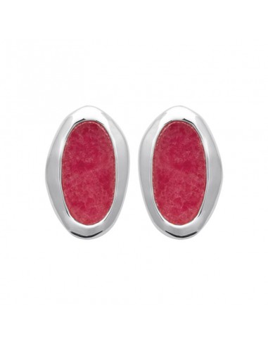 Rhodonite - Argent - Boucles d'oreilles l'évolution des habitudes 