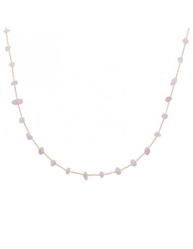 Eclat - Quartz Rose - Collier - Plaqué Or les ctes