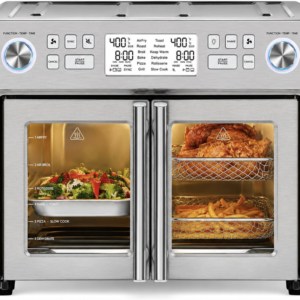 Macuisinefr Four friteuse à air chaud Lagasse 25 QT avec technologie à double zone