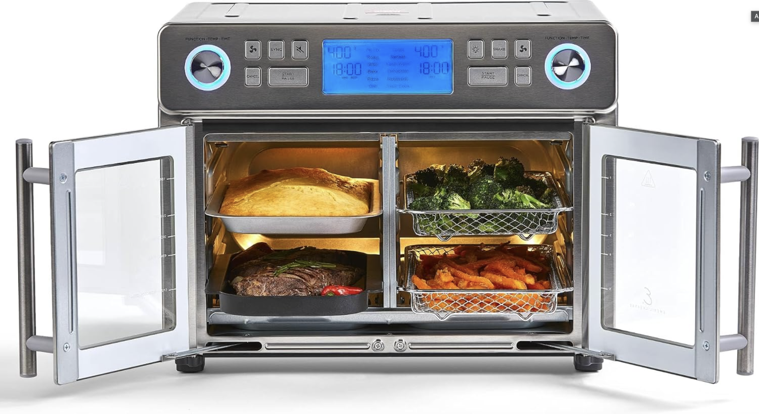 Macuisinefr Four friteuse à air chaud Lagasse 25 QT avec technologie à double zone – Image 2