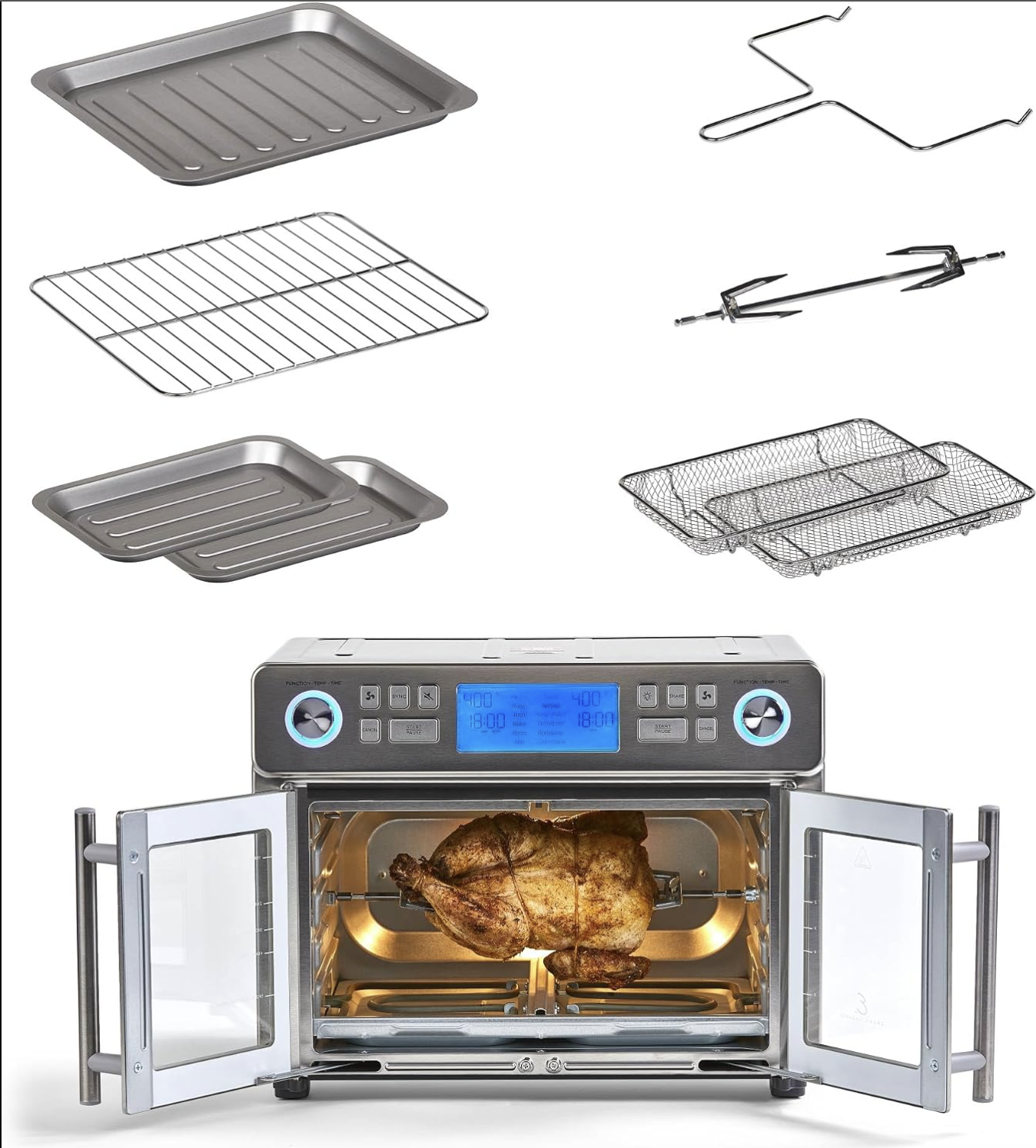 Macuisinefr Four friteuse à air chaud Lagasse 25 QT avec technologie à double zone – Image 3