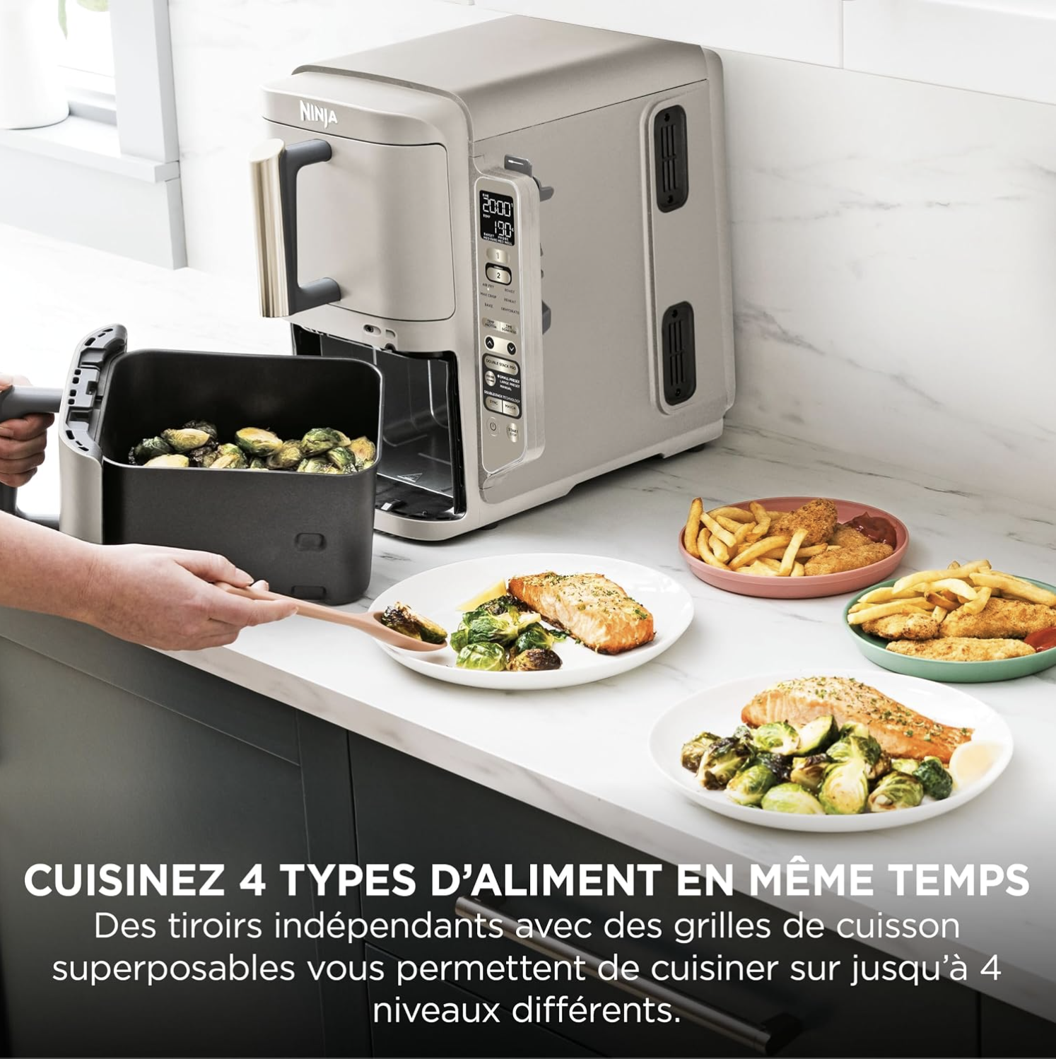 Macuisinefr Double Stack XL with Digital Thermoprobe, Air Fryer SL451EUSD – Image 4