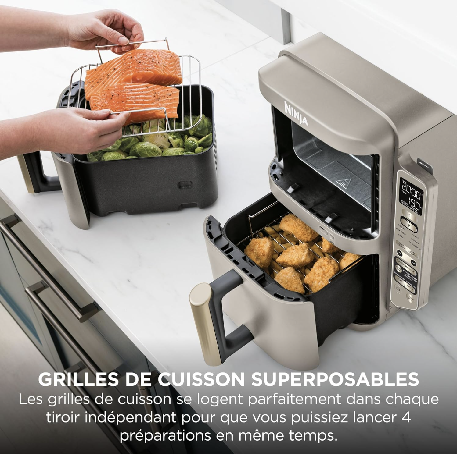 Macuisinefr Double Stack XL with Digital Thermoprobe, Air Fryer SL451EUSD – Image 5