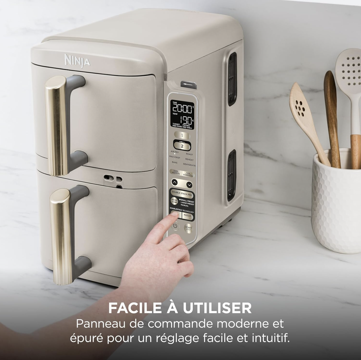 Macuisinefr Double Stack XL with Digital Thermoprobe, Air Fryer SL451EUSD – Image 10