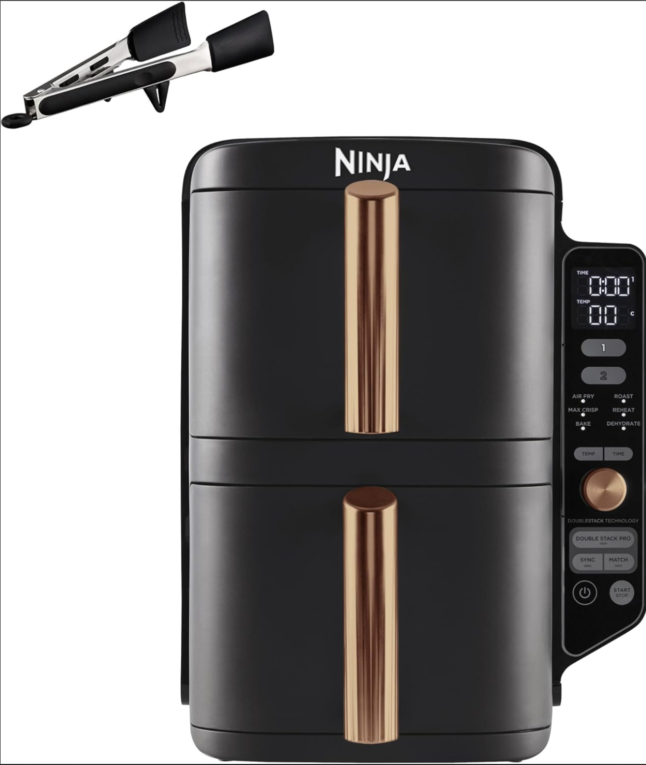Friteuse sans huile Macuisinefr Double Stack XL 9,5 L – Noir et Cuivre – Image 2