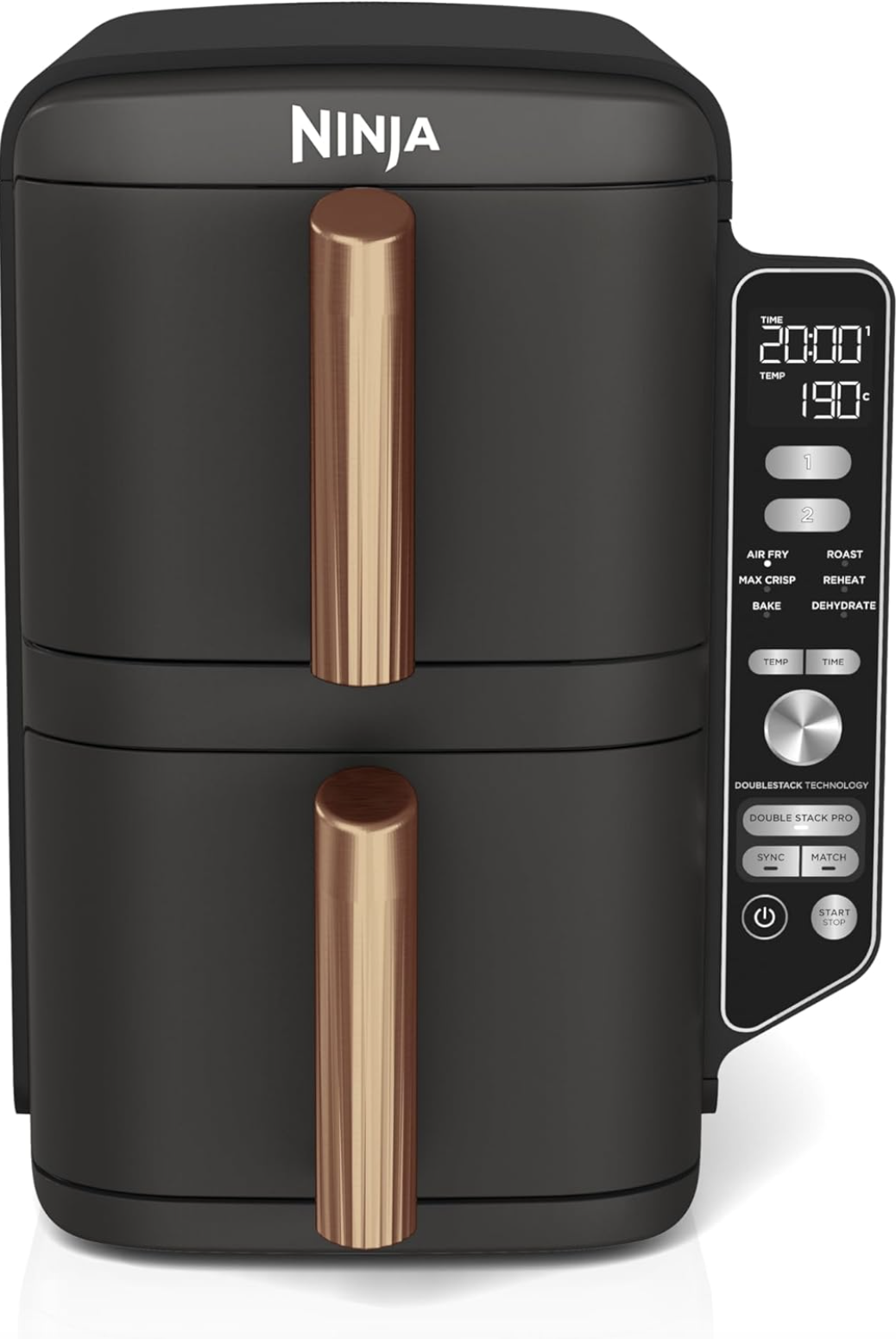 Friteuse sans huile Macuisinefr Double Stack XL 9,5 L – Noir et Cuivre